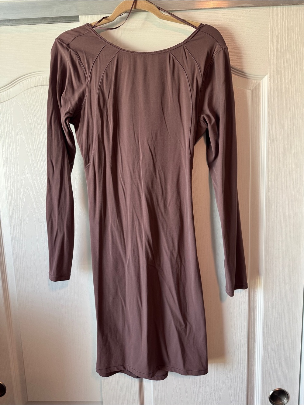 Lululemon Long Sleeve Scoop Neck Bodycon Dress - Mauve